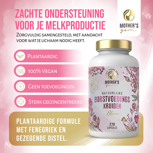 Mother’s Gem Bloom – Natuurlijke borstvoedingskruiden – 270 capsules