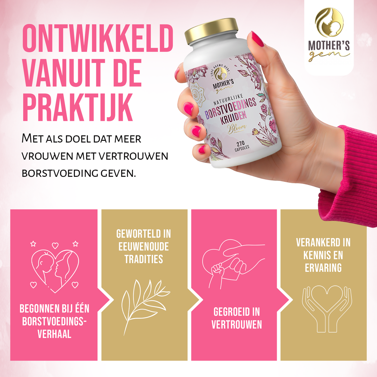 Mother’s Gem Bloom – Natuurlijke borstvoedingskruiden – 270 capsules